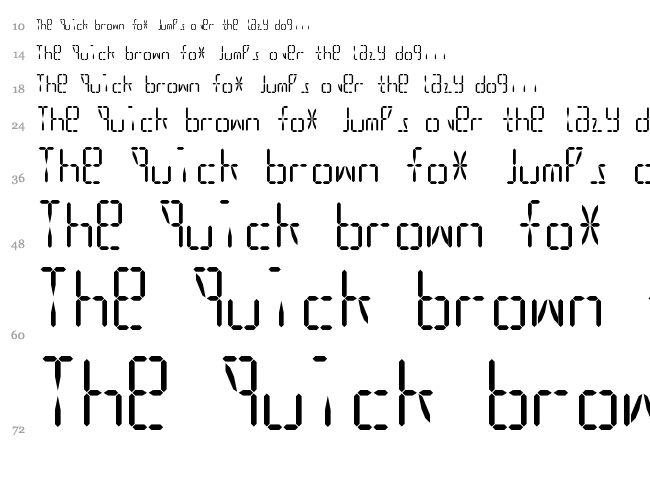 Led16sgmnt2 font waterfall
