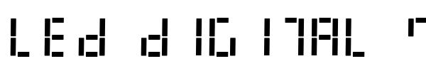 LED Digital 7 font preview