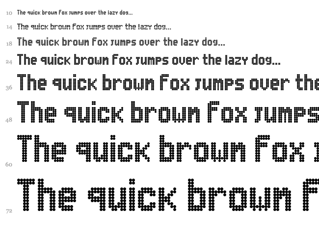 Lightdot 11x6 font waterfall