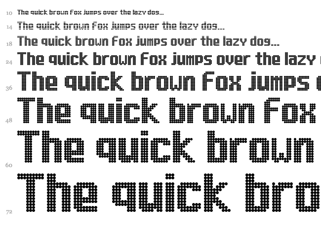 Lightdot 13x9 font waterfall
