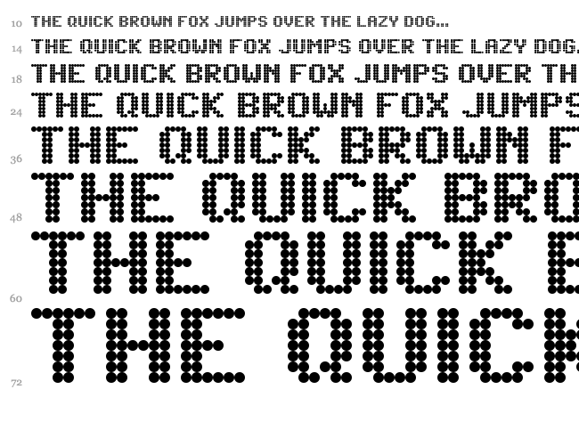 Lightdot 7x6 font waterfall