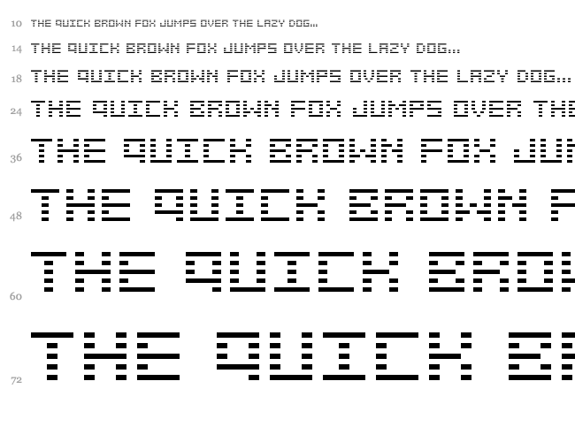 ManualPrint font waterfall
