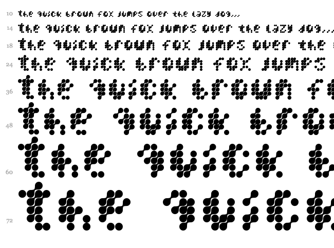 Mercury Blob font waterfall