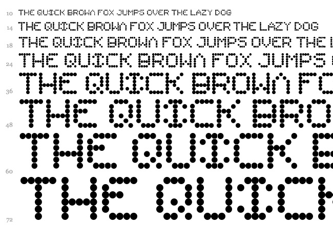 Nano font waterfall