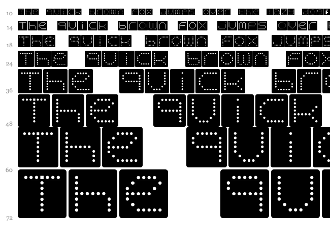 Orb! font waterfall