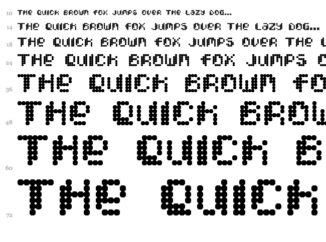 Pixcel font waterfall