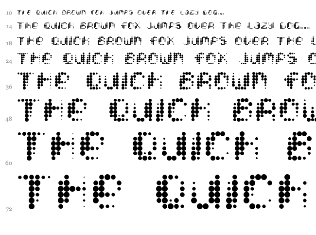 Pixcel font waterfall