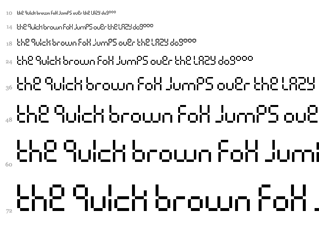 Pixel lcd machine font waterfall