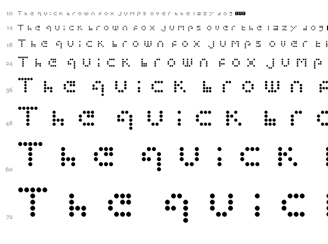 Polka Dot Crazy font waterfall