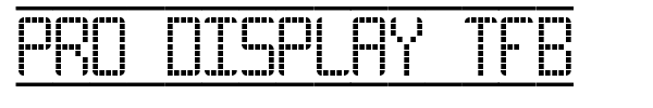 Pro Display TFB font