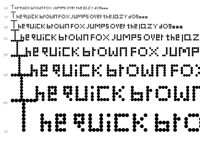 RetroVolution font waterfall