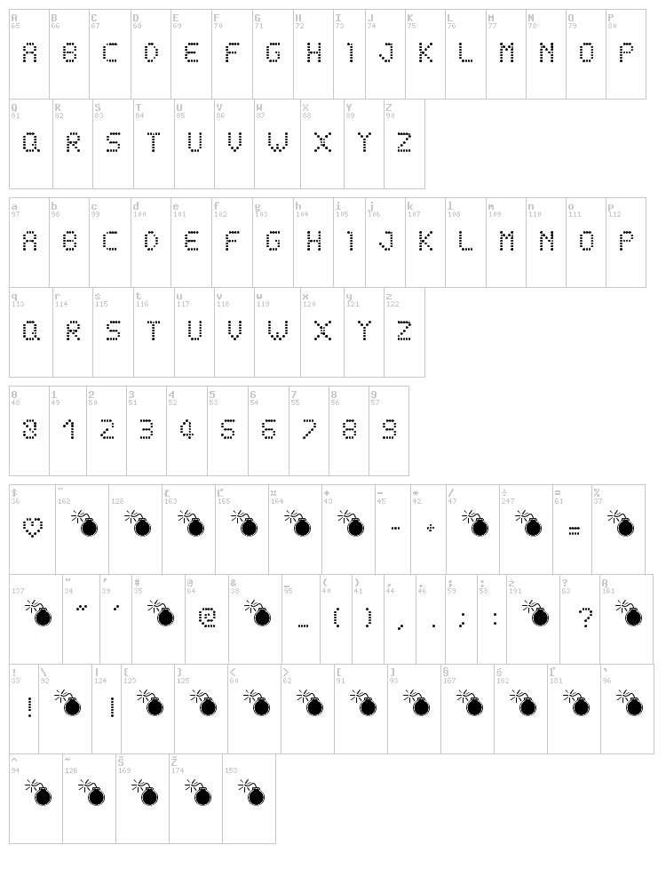 Schnee font map