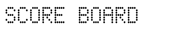 Score Board font