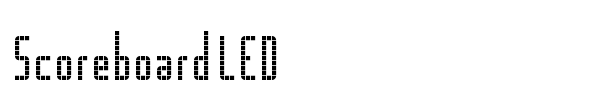 Scoreboard LED font