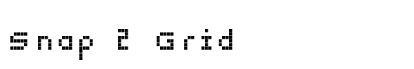Snap 2 Grid font