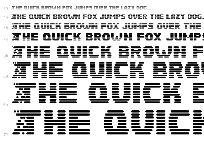 Speedster font waterfall