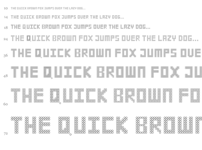 Strobelight font waterfall