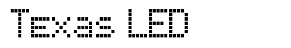 Texas LED font