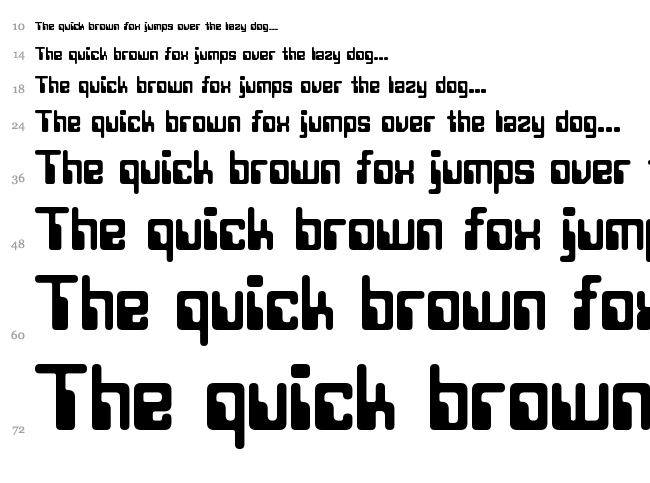 Twobit font waterfall