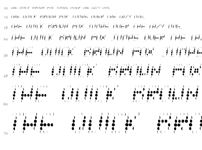 Tycho font waterfall