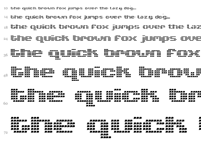 V5 Xtender Loin font waterfall