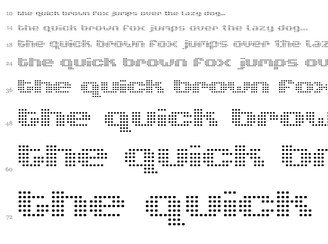 V5 Xtender Loin font waterfall