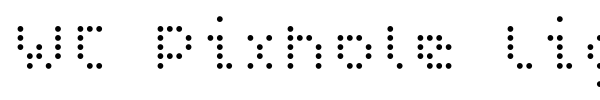 WC Pixhole Light Bta font preview