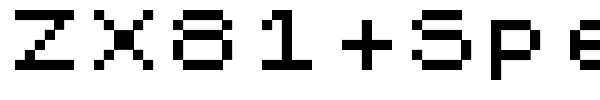 ZX81+Spectrum font