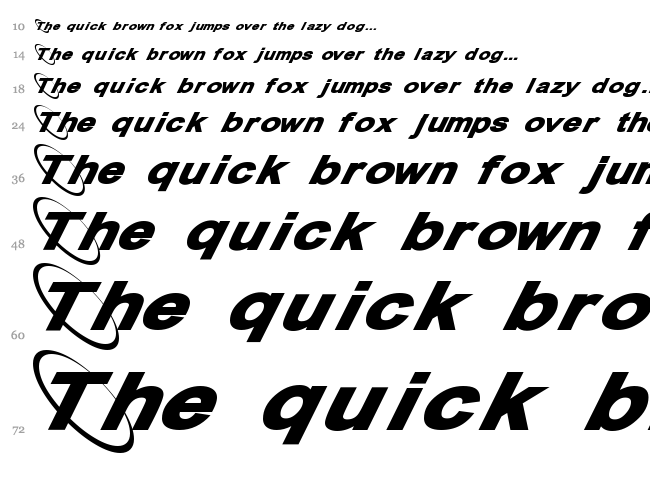13 Misa font waterfall