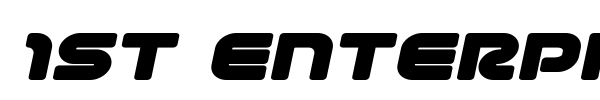 1st Enterprises font preview