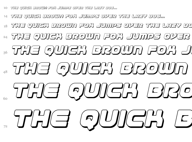 1st Enterprises font waterfall