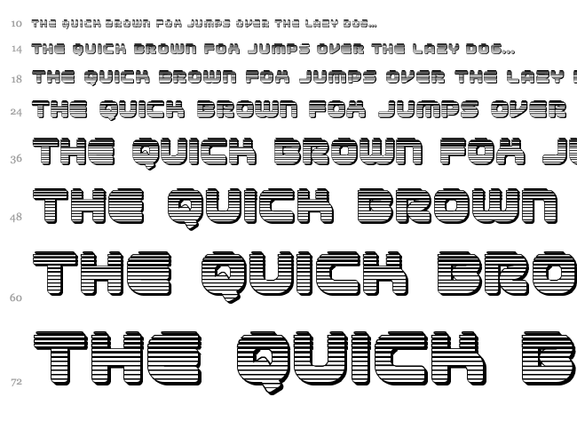 1st Enterprises font waterfall