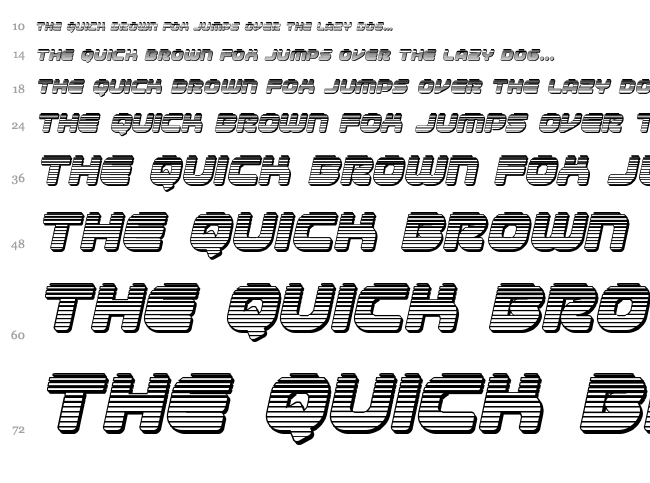 1st Enterprises font waterfall