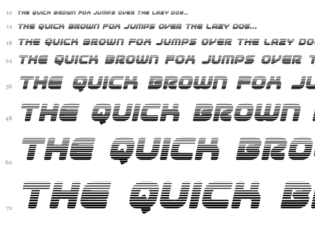 1st Enterprises font waterfall