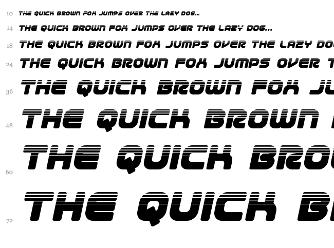 1st Enterprises font waterfall