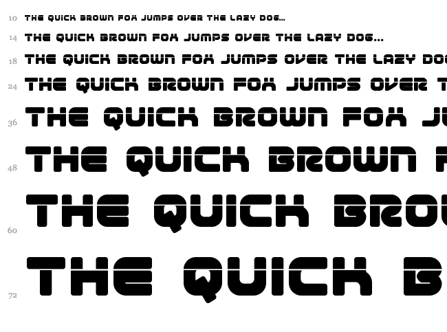 1st Enterprises font waterfall
