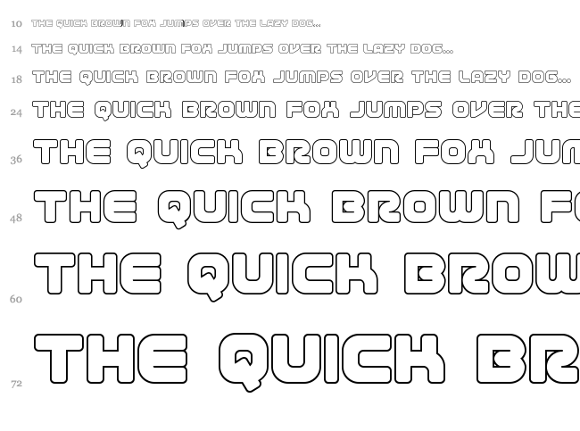 1st Enterprises font waterfall