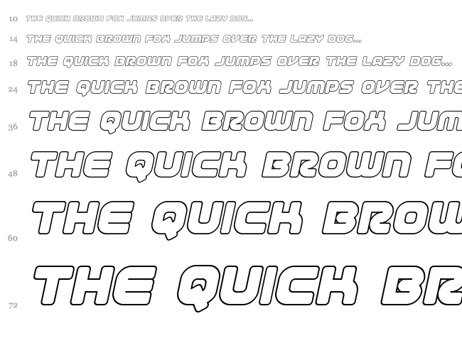 1st Enterprises font waterfall