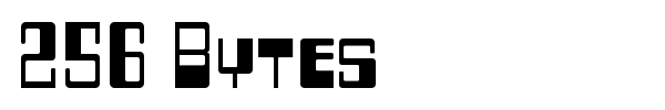 256 Bytes font