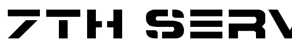 7th Service font preview