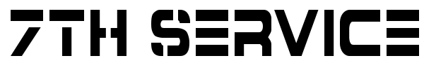 7th Service font preview