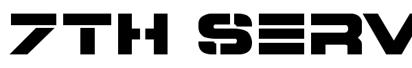 7th Service font preview