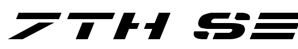7th Service font preview