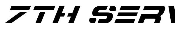 7th Service font preview