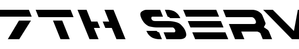 7th Service font preview