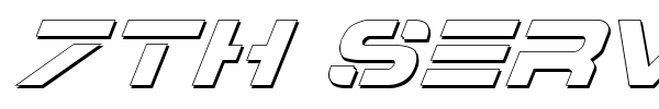 7th Service font preview