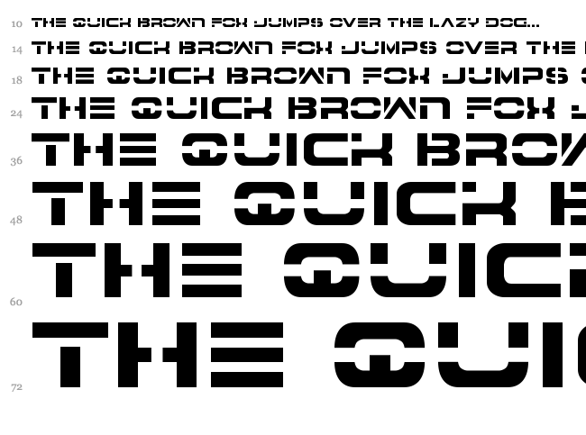 7th Service font waterfall
