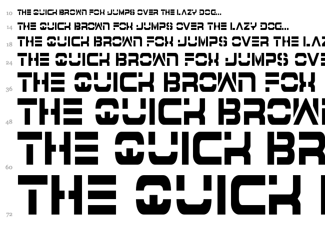 7th Service font waterfall