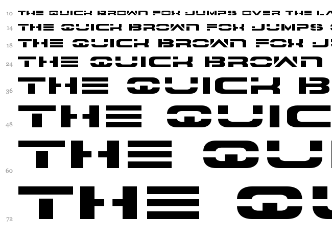7th Service font waterfall