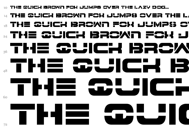 7th Service font waterfall